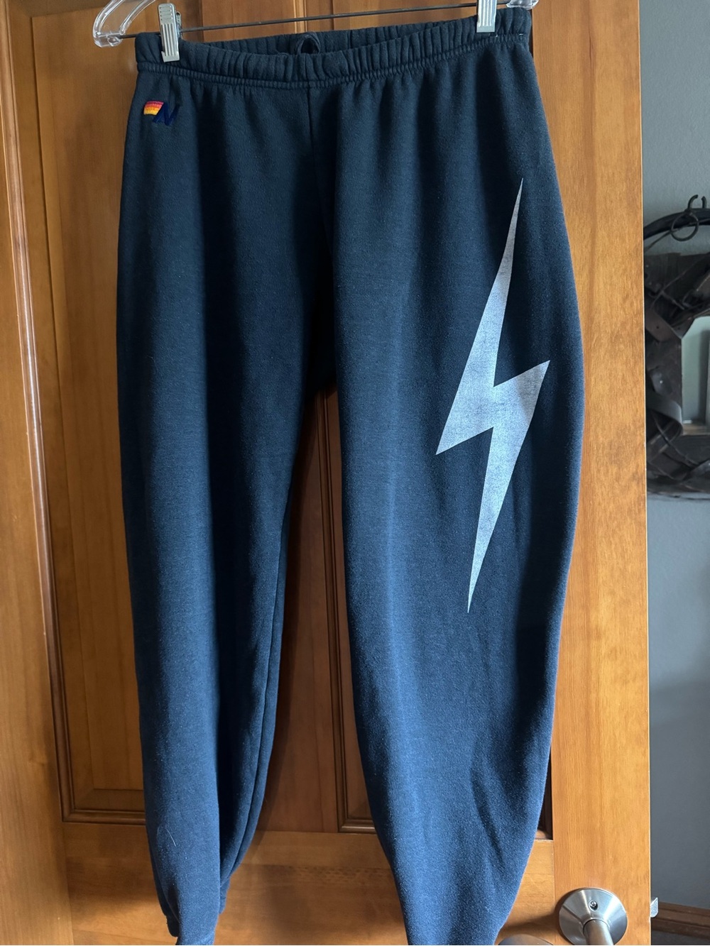 Aviator Nation Bolt Sweatpants in Charcoal size Medium - Picture 6 of 7